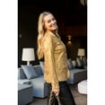 thumbnail image 3 of Women's Evening Sparkle Sequins Open Front Long Sleeve Blazer Jacket,Gold,Small, 3 of 5