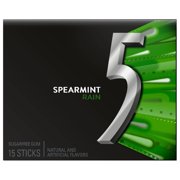 5 Gum, Spearmint Rain, Sugar Free, 15-ct, (Pack of 2)