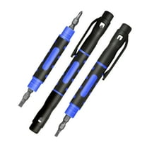 3 Pieces Pocket Screwdriver, 5 in 1 Pen Screwdriver,Multipurpose Portable Screwdriver Crossing Flathead Screwdriver for Repairing