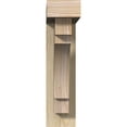 thumbnail image 2 of Ekena Millwork 4"W x 16"D x 16"H Merced Block Rough Sawn Bracket w/ Offset Brace, Douglas Fir, 2 of 25