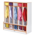 thumbnail image 2 of Rainbow Accents Coat Locker With Step  - 5 Sections-Color:Orange, 2 of 4