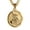 Gold, variant on St Michael The Archangel Catholic Medal Stainless Steel Amulet Pendant Necklace 22+2" Rolo Curb Chain (Gold-1)