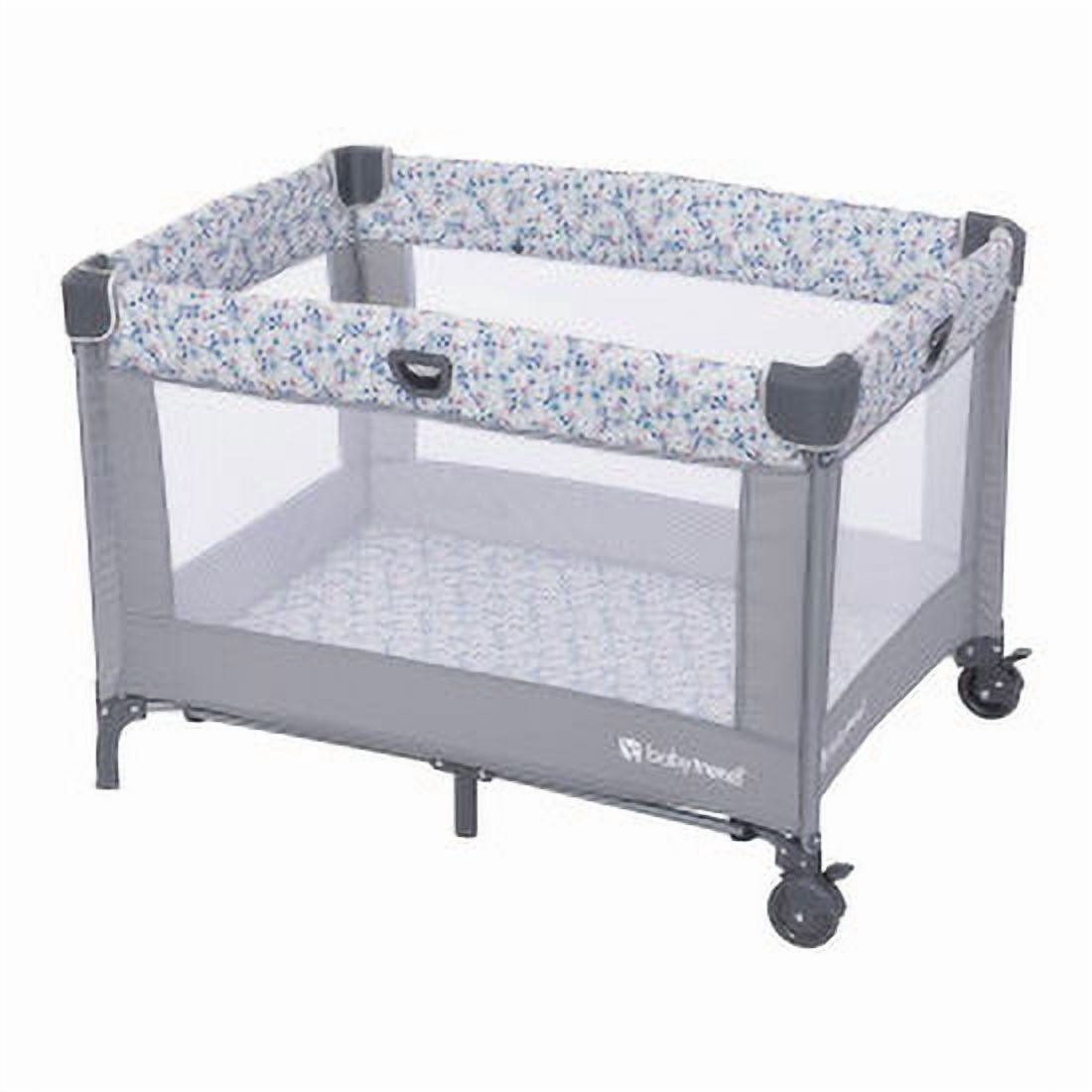 Baby Trend Nursery Den Playard With Rocking Cradle, Daisy Pink