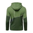 thumbnail image 2 of Mens Vintage Distressed Hoodie with Drawstring Hood Unique Green Gradient Design Casual Sweatshirt, 2 of 5