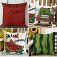 thumbnail image 2 of Watermelon Throw Pillow Covers Sweet Summer Beach Cushion Case Farmhouse Decorative Pillow Case for Outdoor Activity Sofa Home Couch Office, 18 x 18 Inch, 2 of 5