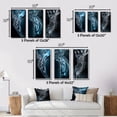 thumbnail image 4 of Designart "Waveform Dreams Black Monochrome Vision" Fractals Framed Wall Art Set Of 3 - Black Fractals Frame Gallery Set For Office Decor, 4 of 7