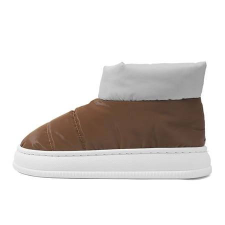 

men cotton slippers waterproof warm winter down cloth elastic thick bottom Big boy teenagers cotton shoes leisure fashion