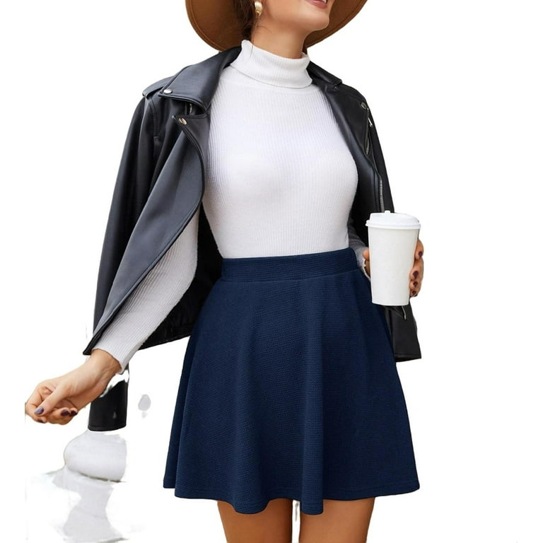 Navy blue skirt ladies outlet