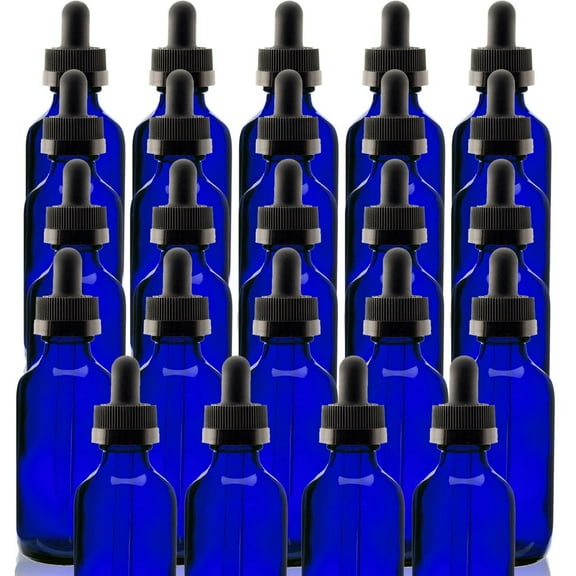 Cobalt Blue 1oz Dropper Bottle (30ml) Pack of 24