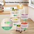 thumbnail image 2 of Carrito giratorio blanco de 5 niveles para frutas y verduras SAYZH, 2 of 8