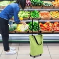 thumbnail image 4 of Sac Fourre-Tout de Magasinage Pliable à Poignée de Tirage pour Femmes, Sac d'Épicerie Roulant avec Roues, 4 of 9