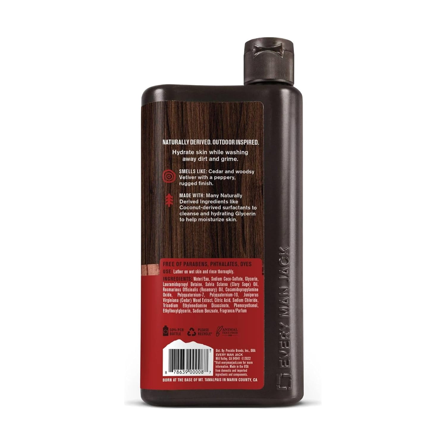 Every Man Jack Body Wash and Shower Gel, Cedarwood, 16.9 oz