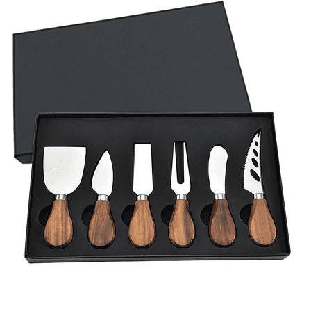 6 Pcs Cheese Knife Set Includes Cheese Slicer, Cutter, Fork, Steel Stainless Cheese knife Gift Set