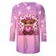 thumbnail image 4 of Xuyuer Valentine T Shirts Love Heart Printed Graphic Tee Tops Women's Casual 3/4 Sleeve T-Shirts Round Neck Cute Tunic Tops Basic Tees Blouses Business Work Tee Top Spring Shirts, 4 of 6