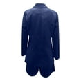 thumbnail image 6 of SELONE Blazer Jackets for Women Two Piece Outfits Dressy Summer Sets Solid Three-piece Suit With Vest + Suit Jacket + Shorts 23-Navy S, 6 of 9
