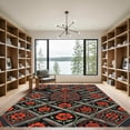 thumbnail image 2 of ODIKA 4' x 6' Machine Washable Non-Slip Area Rug, gothic geometric High Traffic Rug, Black, 1003593, 2 of 7