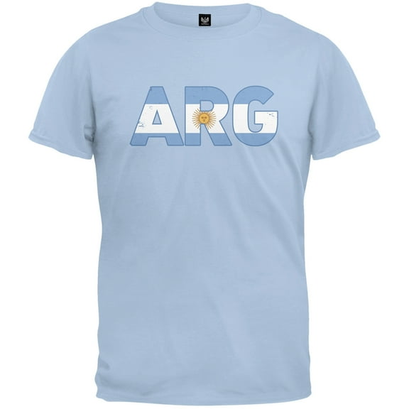 World Cup ARG Argentina Distressed Blue T-Shirt - 2X-Large