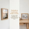 thumbnail image 4 of REGALWOVEN Classic Wood Picture Frame,for Wall Mounting or Tabletop Display, Horizontal and Vertical Home Decor Natural Wood Color 4" x 5", 4 of 5