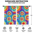 thumbnail image 2 of Blackout Kids Curtains,Colorful Rainbow Tie Dye Spiral Pattern Childrens Insulated Curtains Set Of 2,Bedroom Essentials,Toddler Room Decor 42"x63", 2 of 5