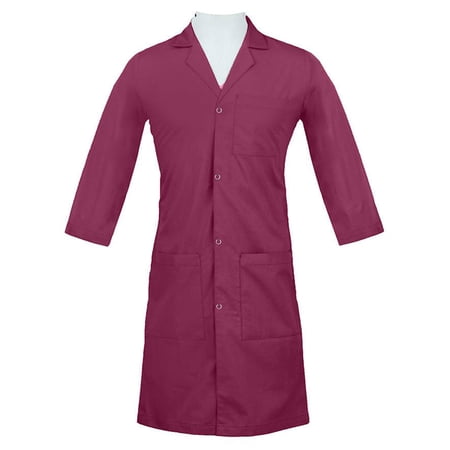 Panda Uniform by HeedFit Women’s Lab Coat | Unisex Multi-Pocket Medical Coat L Wine
