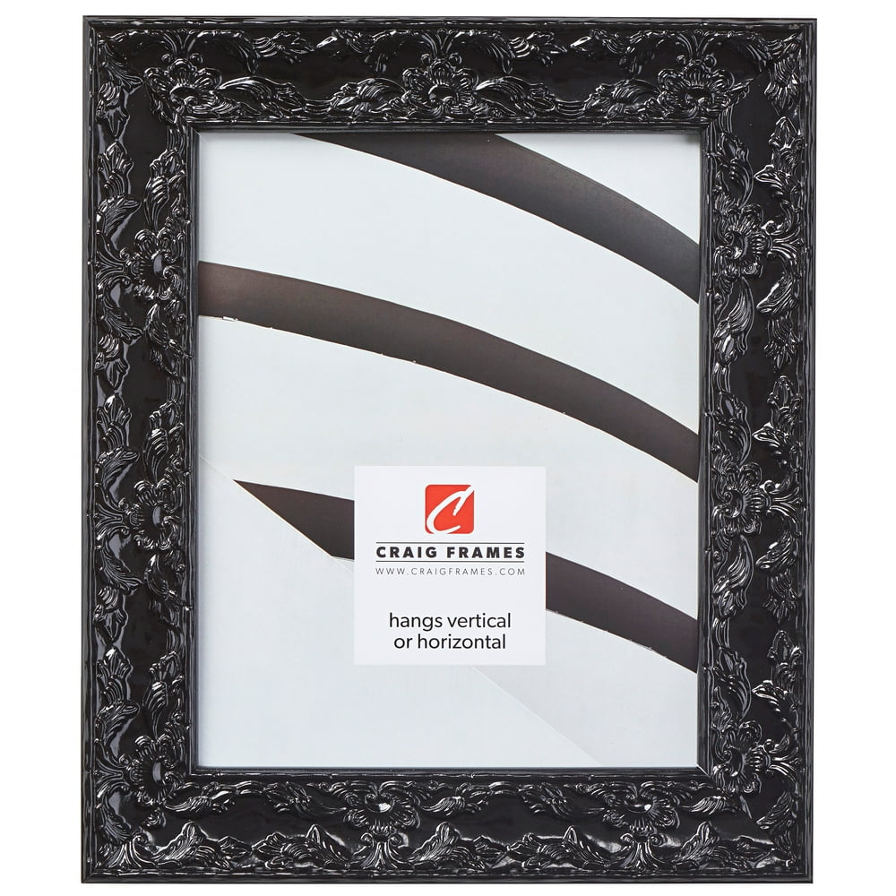 Craig Frames Renaissance, 16x20 inch Picture Frame, Ornate Obsidian