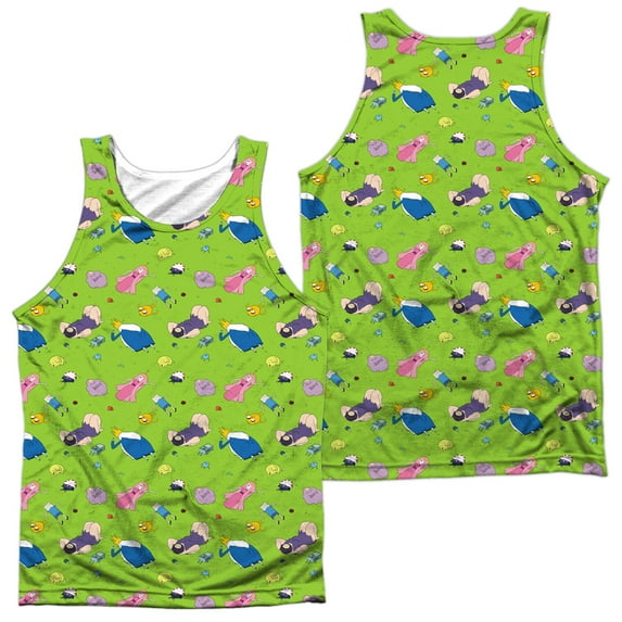 Adventure Time - Green Fields (Front/Back Print) - Tank Top - X-Large