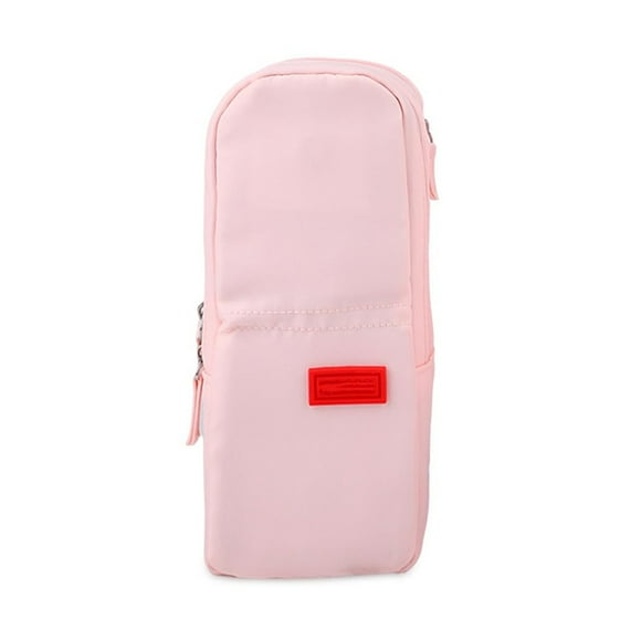 ViLaViDeca Standing School Pencil Case Large Pencil Case Stationery Mobile Phone Stand Pocket Pencil Girls Boy Standing Pencil Case Pencil Case Pencil Case, Pink