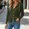 thumbnail image 5 of Azrian Women’s Hooded Knit Button Front Cardigan, Long Sleeve Knit Jacket Sizes S-2XL, 5 of 9