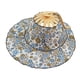thumbnail image 3 of Sombrero para el sol 2 en 1, plegable, de bambú, con diseño floral y protector solar para viajes diarios. flor azul, 3 of 9