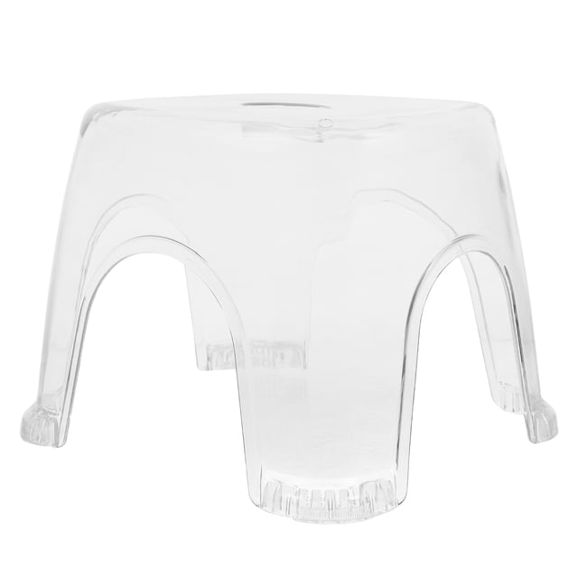 Raindrops Transparent Bathroom Chair Made from Durable PP Material for Shower Seating and Footrest