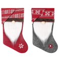 thumbnail image 5 of 1 pieza patrón de gnomo rojo sin rostro anciano calcetín de Navidad bolsa de regalo adornos navideños colgador de Navidad de estilo escandinavo Sailing Electrónica, 5 of 5