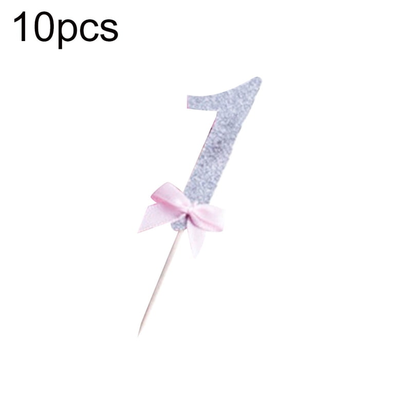 hevirgo cake topper 10pcs number 1 bowtie cake topper wedding baby shower birthday party decoration walmart com