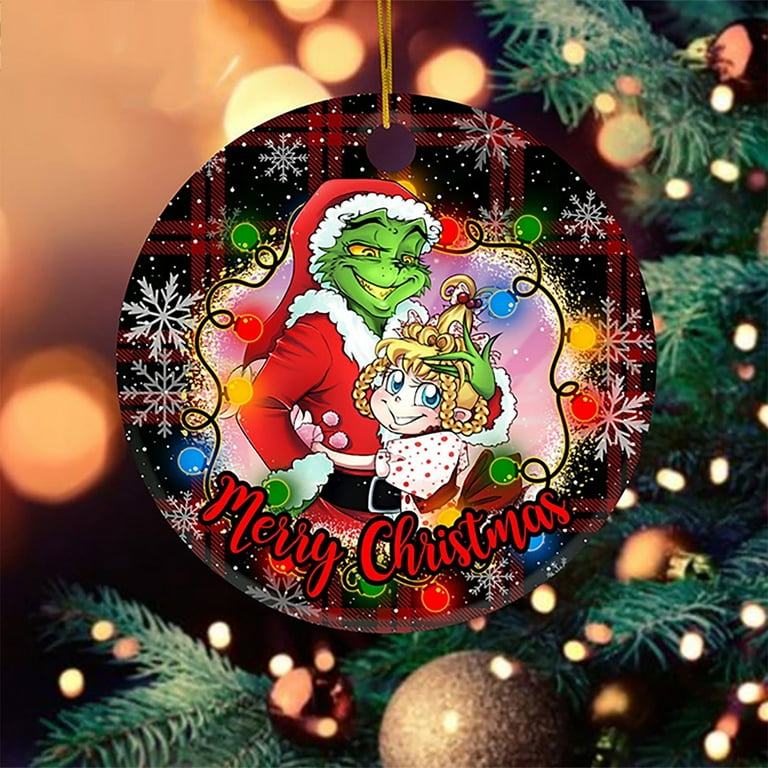 Grinch Santa Like A Good Neighbor Stay Over There Christmas Ornaments 2023  - Masteez