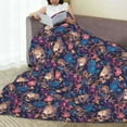 thumbnail image 6 of Vsdgher Skull starry sky flower Ultra-Soft Micro flannel Blanket Throw Blankets for Couch Sofa, Bed (4 sizes)-60"x50", 6 of 7