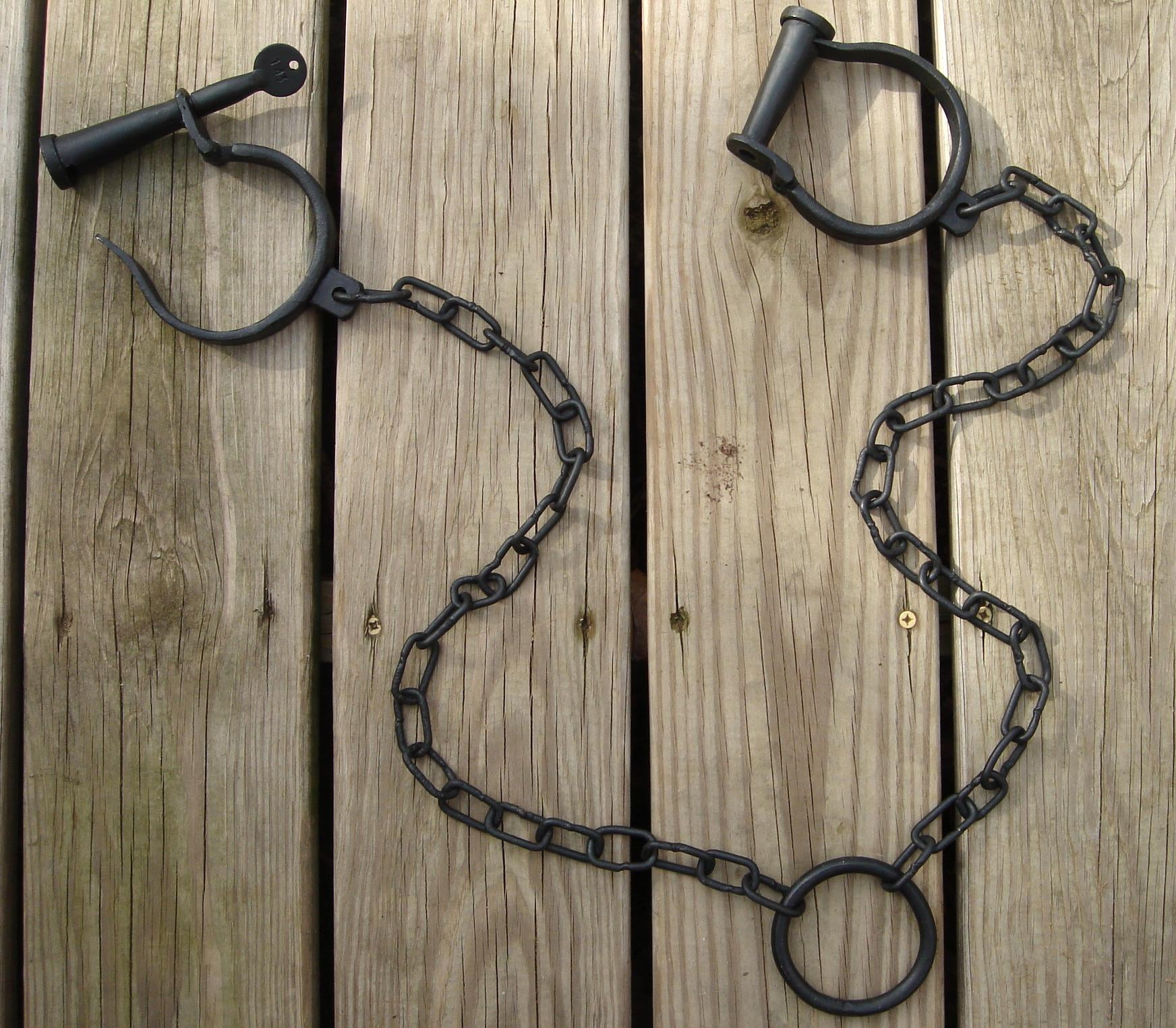 cast iron working PIRATE SHIP SHACKLES brig leg irons
