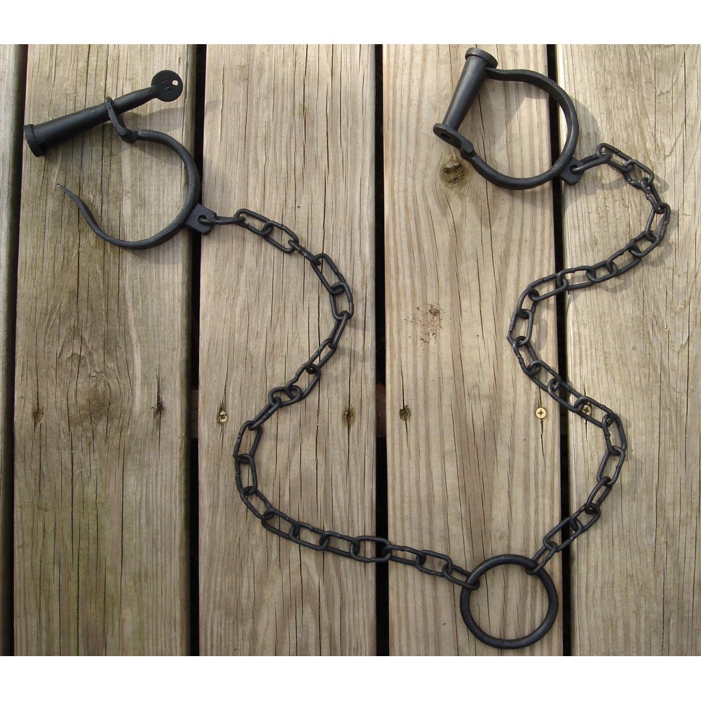 cast iron working PIRATE SHIP SHACKLES brig leg irons