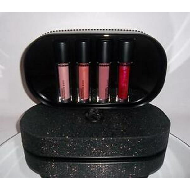 Authentic MAC Object Of Affection 4pc Nude + Red Lip Gloss Gift Set PLS