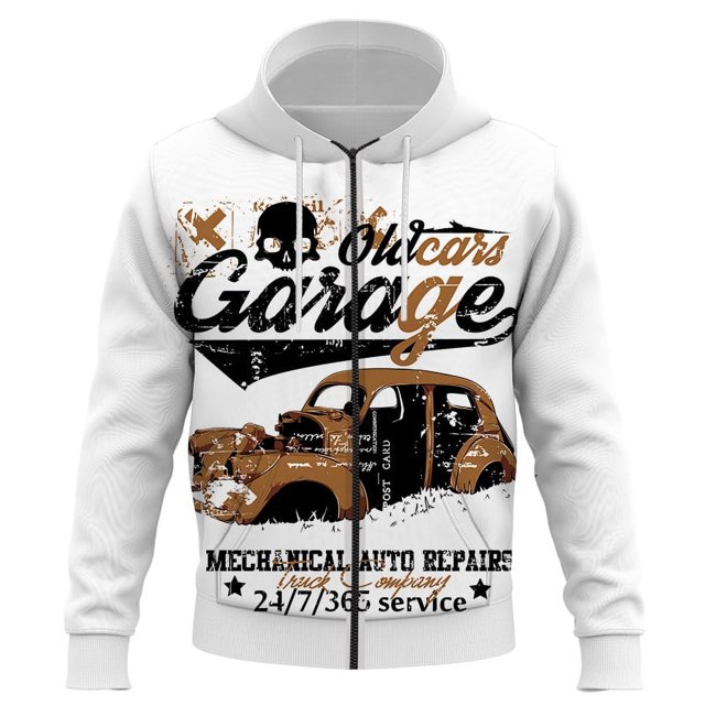 Sudadera con capucha y cremallera para hombre y mujer, ropa de calle con estampado 3D de calavera, estilo Harajuku, informal, primavera y otoño, 2024