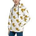 thumbnail image 2 of Picia Leopard Print Pattern Youth Hoodie - Warm Pullover Sweatshirt with Kangaroo Pocket, Ideal for Boys and Girls-Small, 2 of 6
