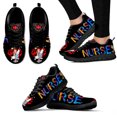 thumbnail image 1 of Zapatillas deportivas con estampado de enfermera de dibujos animados para mujer, zapatos planos transpirables con cordones y cómodas, 1 of 6
