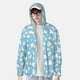 thumbnail image 2 of Fotbe Blue Popcorn Chaqueta con Protección Solar UPF 50+ para Hombre y Mujer, Camisa con Capucha y Bolsillos-Medium, 2 of 7
