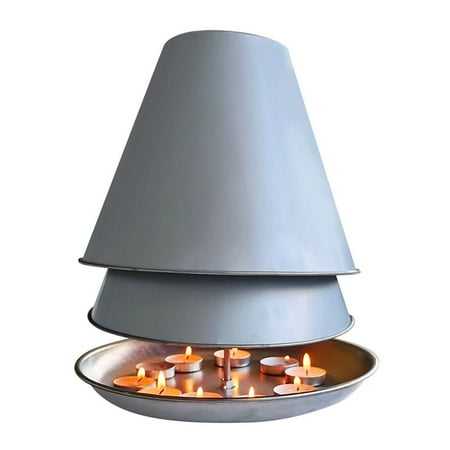 

New Indoor Without Electricity Radiator Tealights Fireplace Candle Oven Tea Light Heater Tea Light Oven SILVER