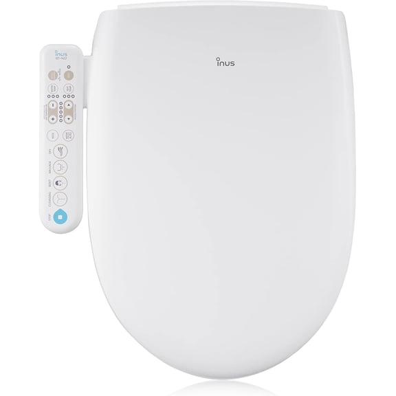 Open Box Inus N22 Elongated Heated Electric Bidet Toilet Seat, White