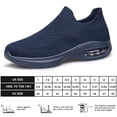 thumbnail image 2 of AMANSSE Mens Walking Shoes Non Slip Casual Shoes Lightweight Breathable Mesh Comfort Sneakers Navy Blue Size 11, 2 of 7