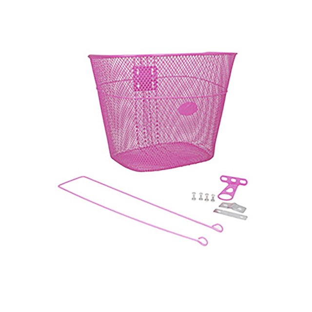 Canastilla Para Bicicleta Retro R16 Con Soporte Rosa