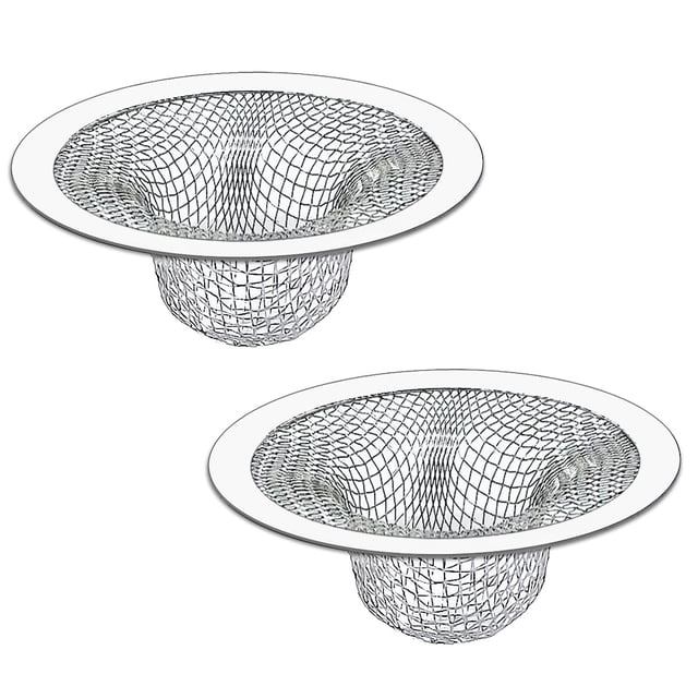 Colador de desagüe Seatery, 7 cm, acero inoxidable, recogedor de pelo, 2 unidades