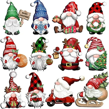 

Hadanceo 24Pcs Gnome Doll Pendants with Lanyard No Fading Merry Christmas Gnomes Decorations for Gifts