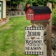 thumbnail image 5 of JOOCAR 12” x 18” Spun Linen Christmas Jesus Nativity Outdoor Flag and Banner, Double Sided Design, 5 of 7