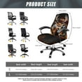 thumbnail image 7 of Renewold Deer American Flag Flame Desk Chair Cover Stretch Office Chair Slipcover Dustproof Desk Computer Chair Cover High Back Chair Protective Cover Easy to Install, S, 7 of 7