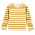 thumbnail image 6 of Jalioing Long Sleeve Striped T Shirt for Girls Fashion Cute Crew Neck Tee Shirt Spring Fall Casual Basic Tops 3-14 Years, 6 of 9